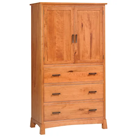 Transitional Solid Wood Armoire